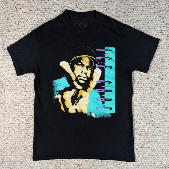 Ice Cube Peace T-Shirt Mens MEDIUM Retro Gangsta Rap Graphic Tee NWA - Picture 1 of 4